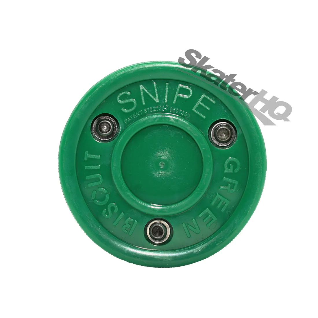 Green Biscuit Snipe Hockey Puck - Dark Green