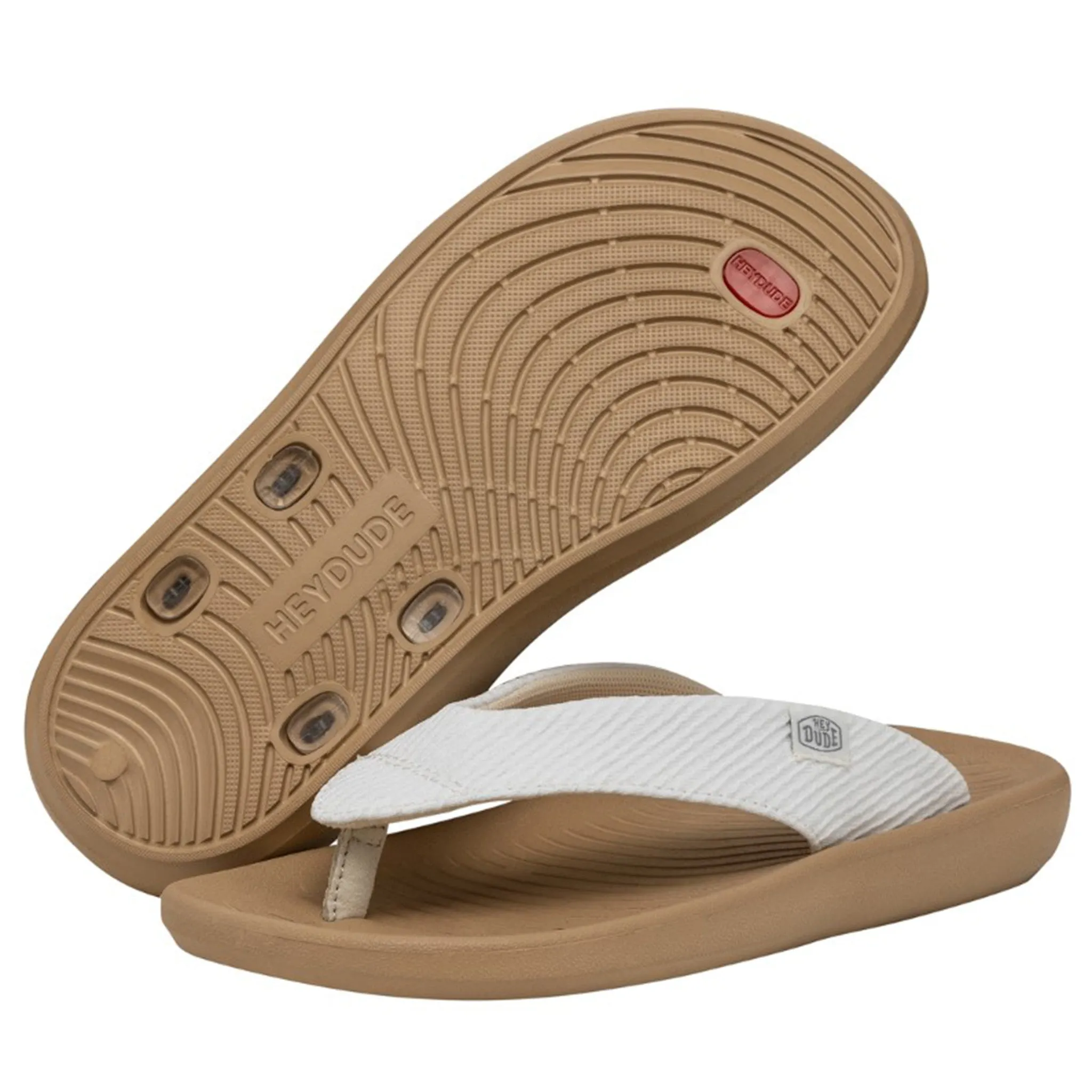 Hey Dude Meg Panama White Flip Flops