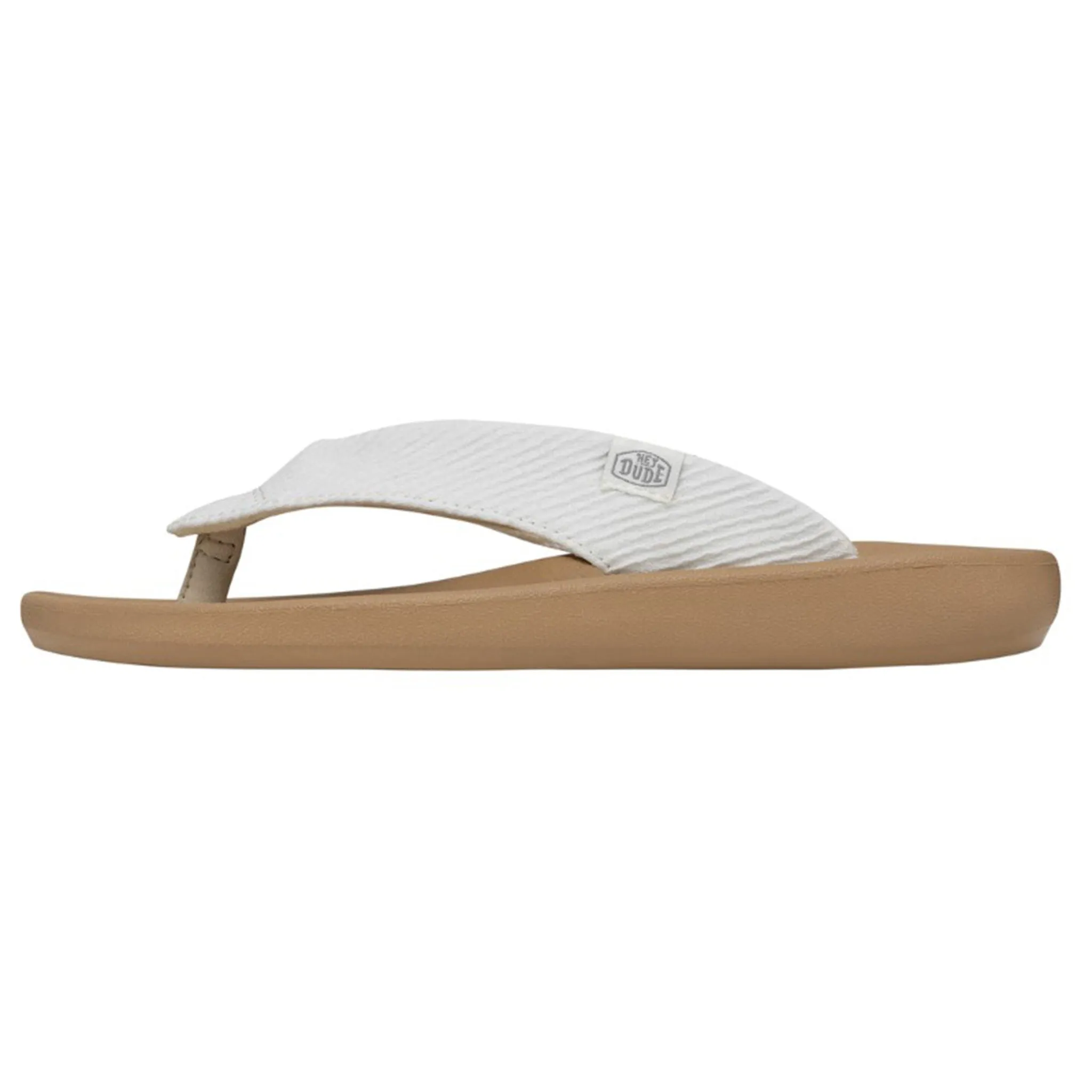 Hey Dude Meg Panama White Flip Flops