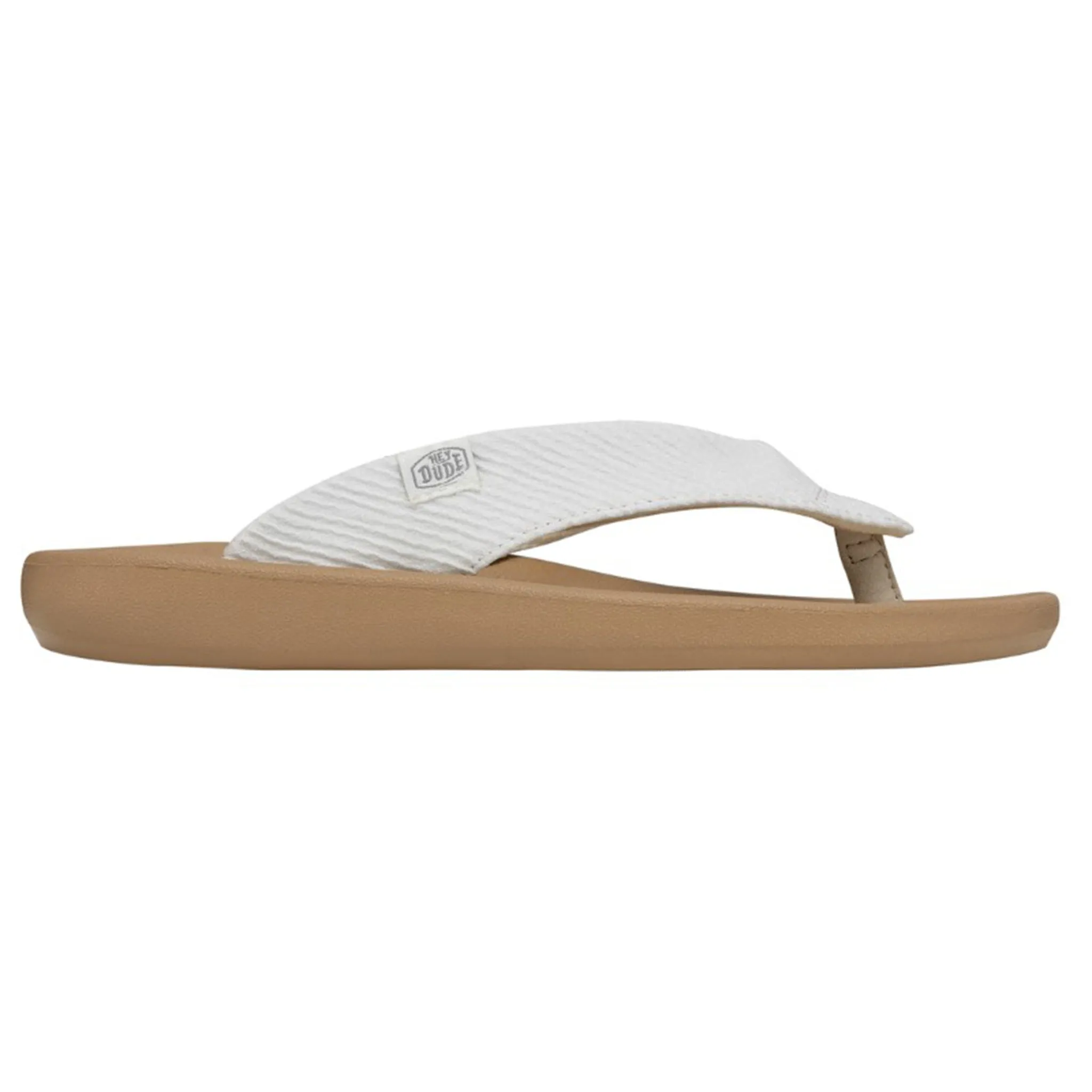 Hey Dude Meg Panama White Flip Flops