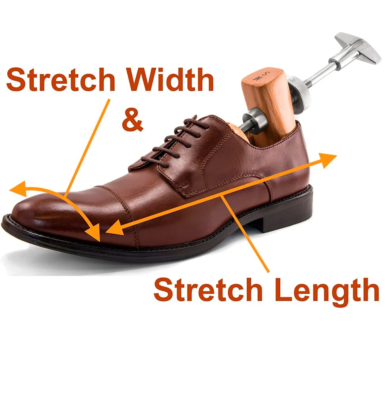 HOUNDSBAY"Bulldog" Heavy-Duty Shoe Stretcher | Loosens Tight Shoes with Strong Wood & Metal Construction