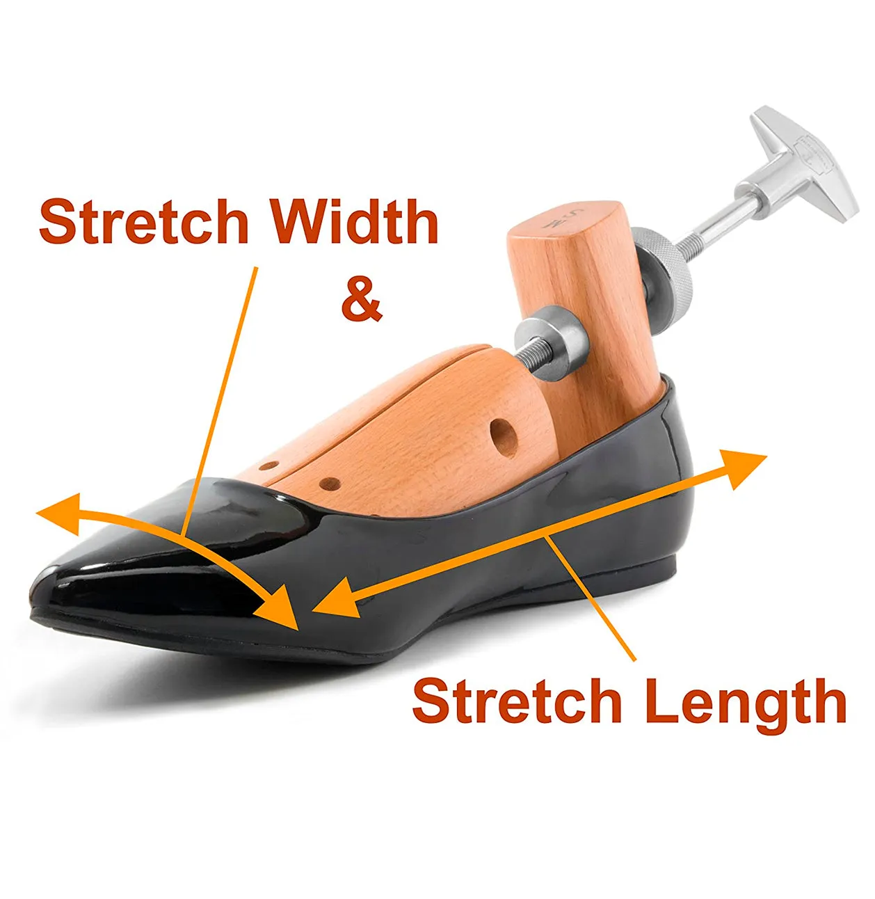 HOUNDSBAY"Bulldog" Heavy-Duty Shoe Stretcher | Loosens Tight Shoes with Strong Wood & Metal Construction