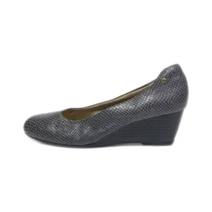 Hush Puppies Wedge Shoes Leather Grey Colour For Women