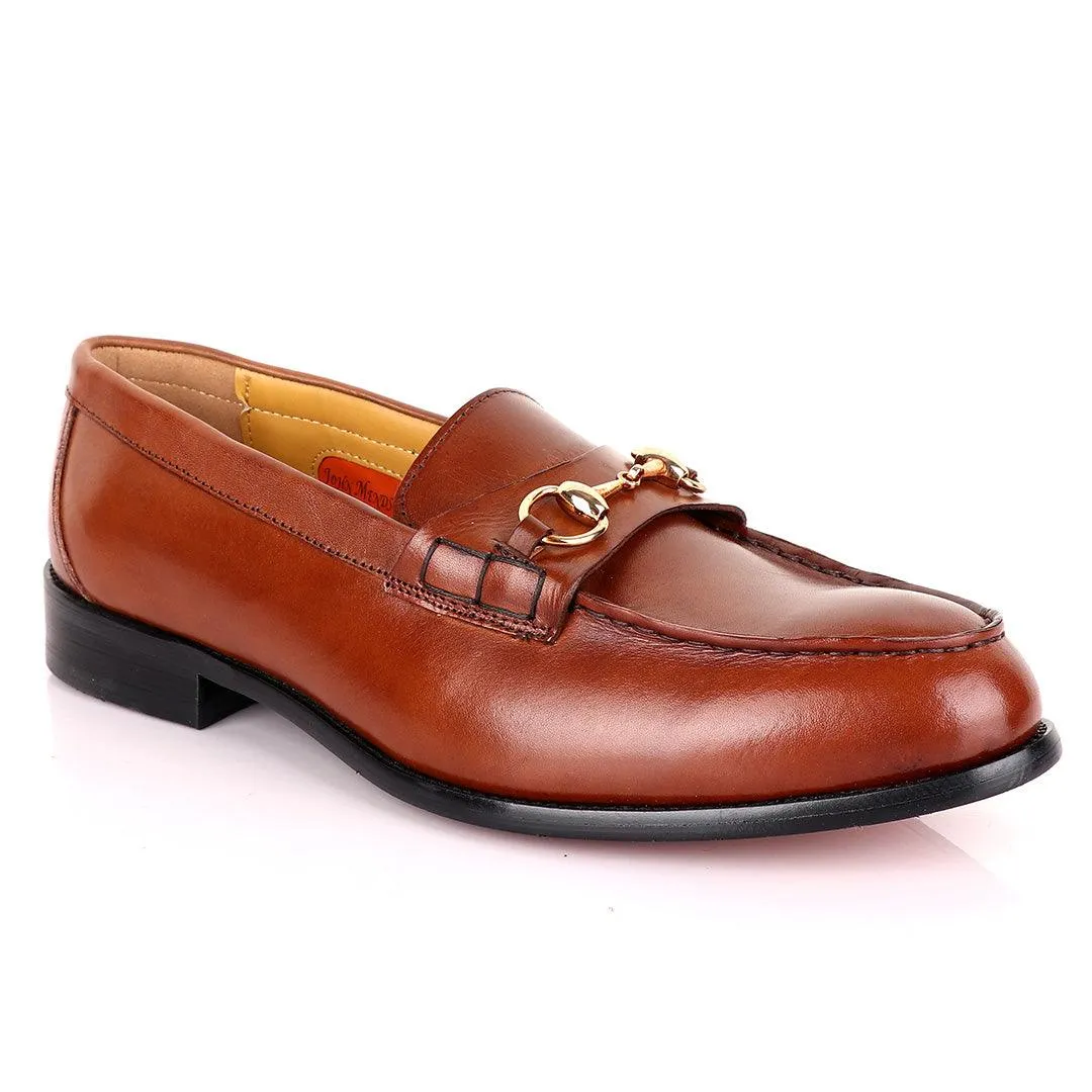 John Mendson Smooth Leather Brown Loafers