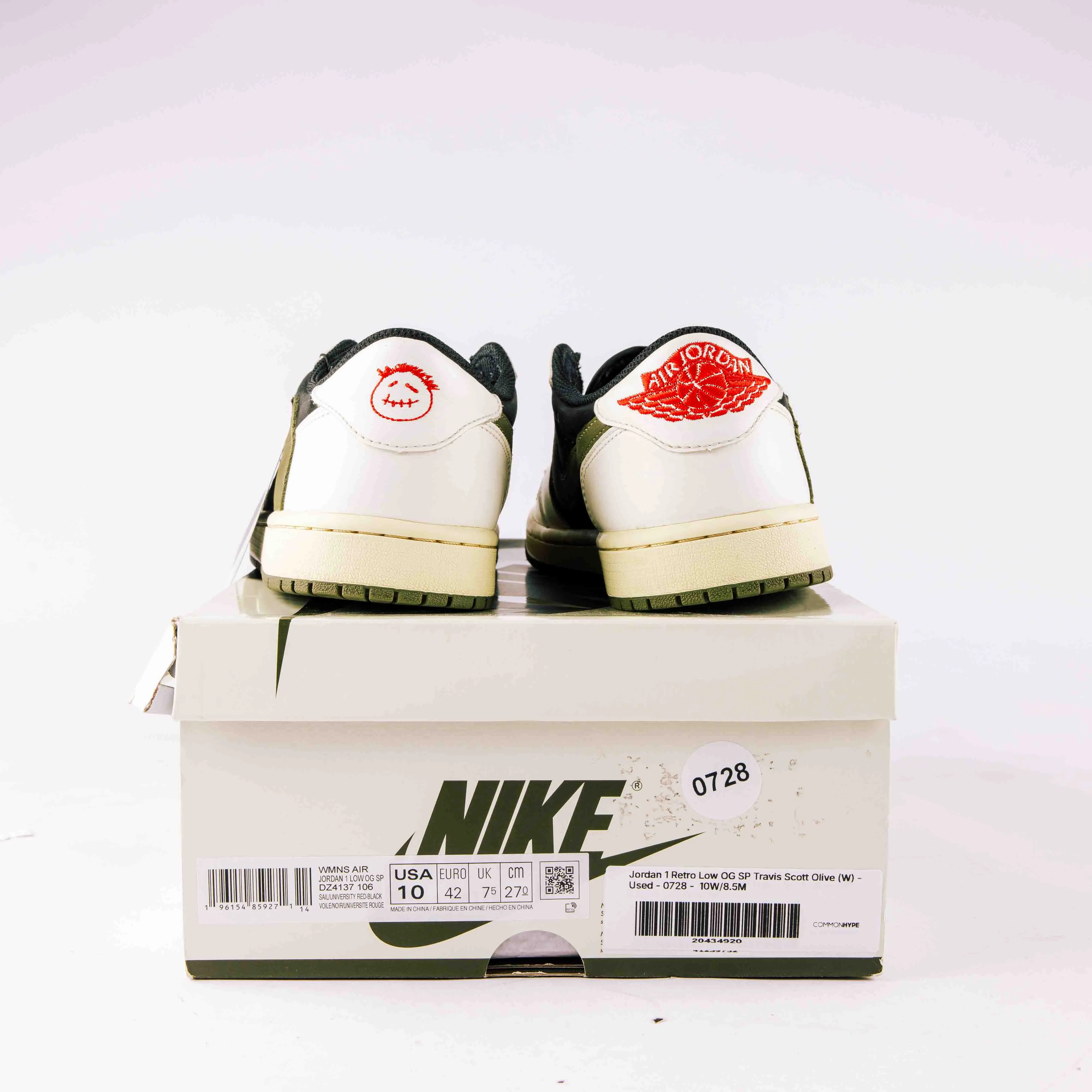 Jordan 1 Retro Low OG SP Travis Scott Olive (W) - Used - 0728