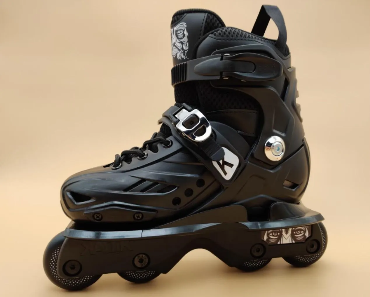 Kaltik KIDS Skates; Ninja Model BLK (Adjustable)