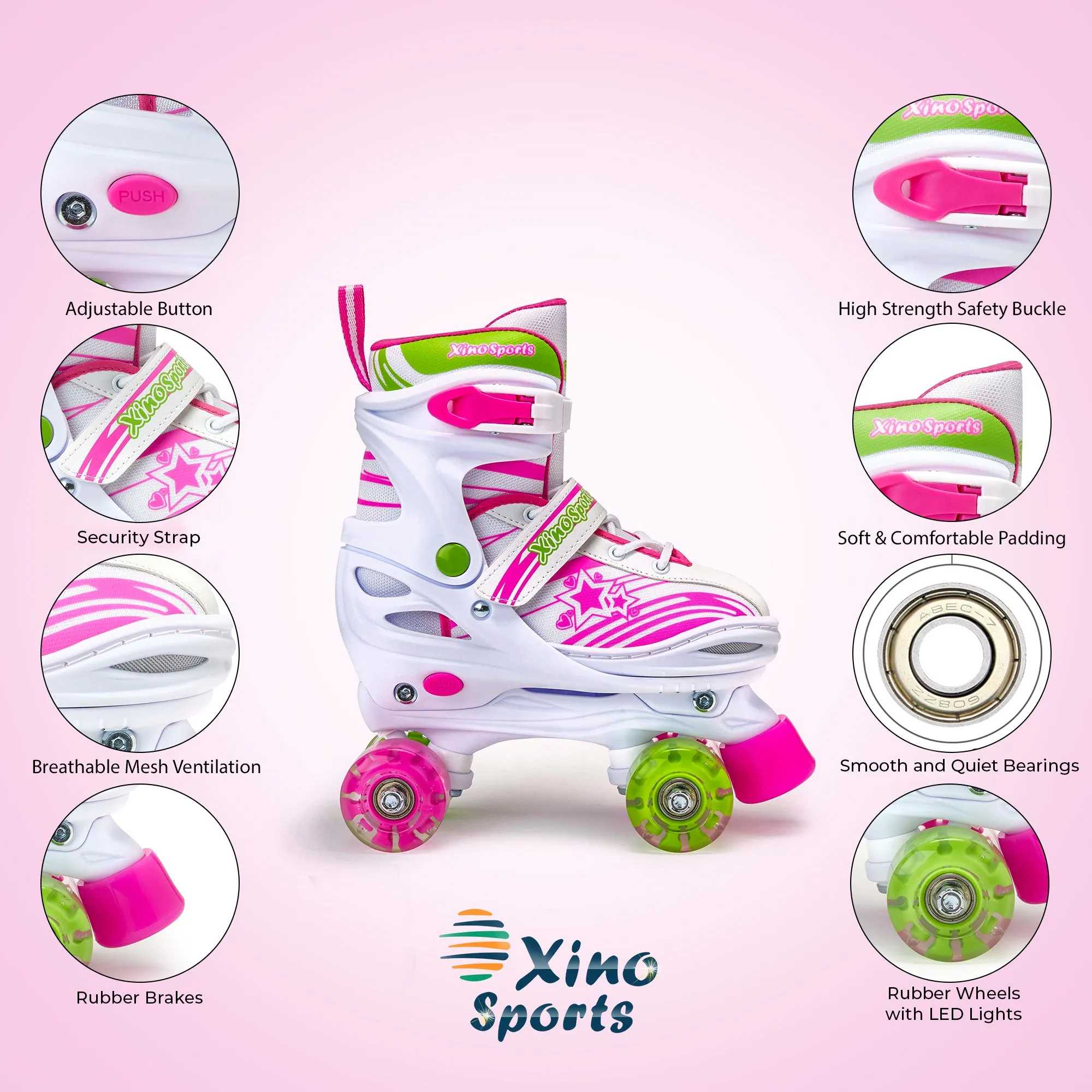 Kids Roller Skates | Quality, Light-Up Wheels, Adjustable