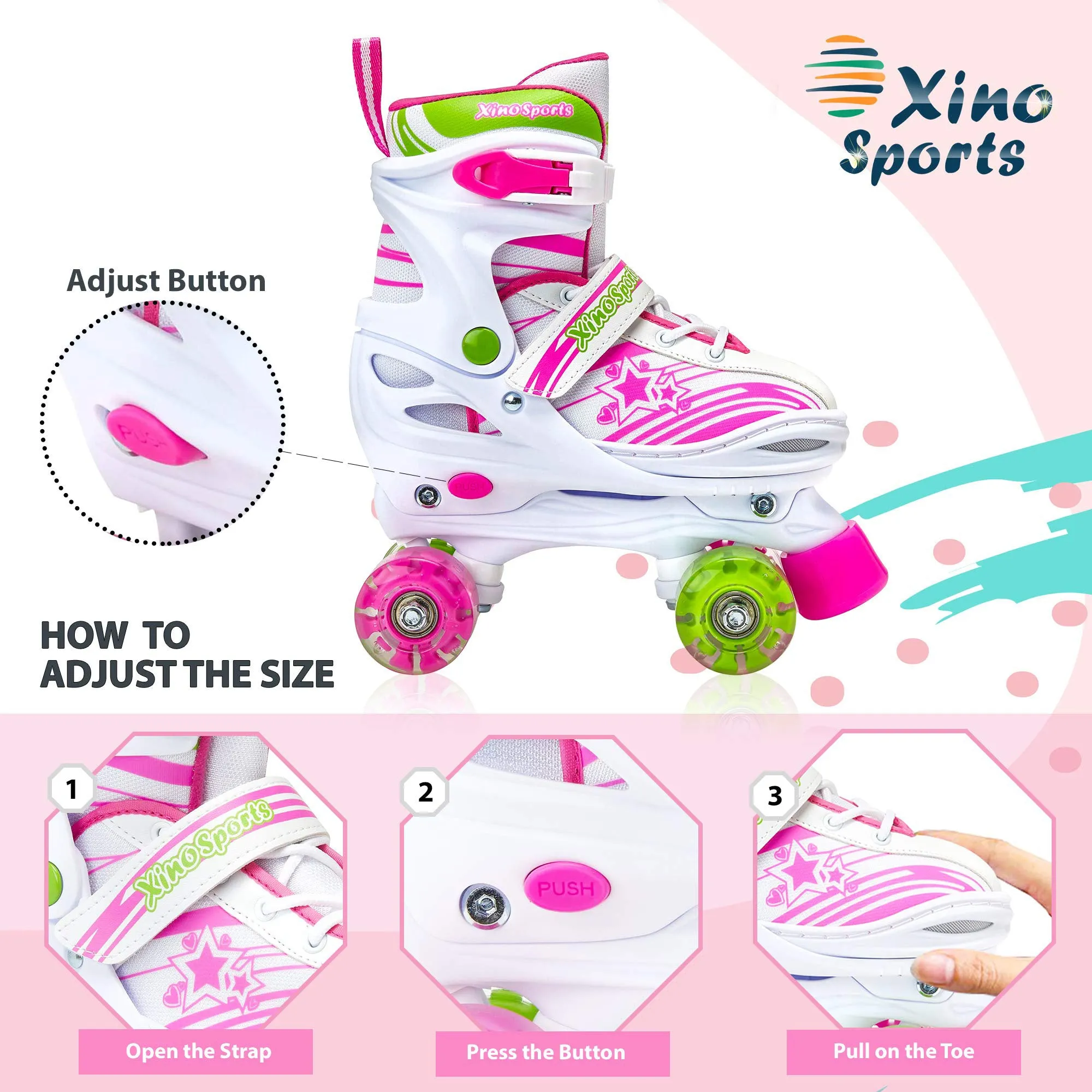 Kids Roller Skates | Quality, Light-Up Wheels, Adjustable