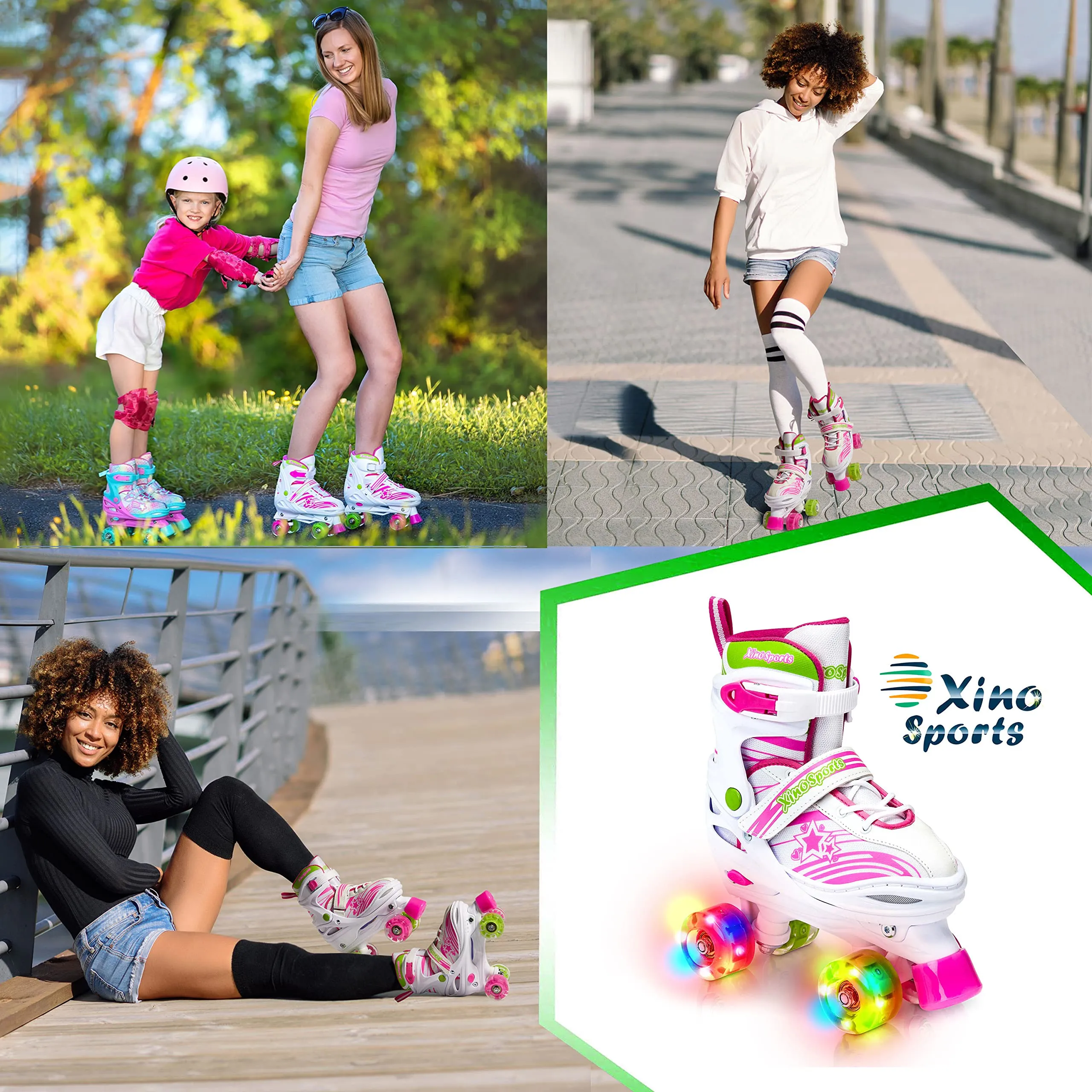 Kids Roller Skates | Quality, Light-Up Wheels, Adjustable