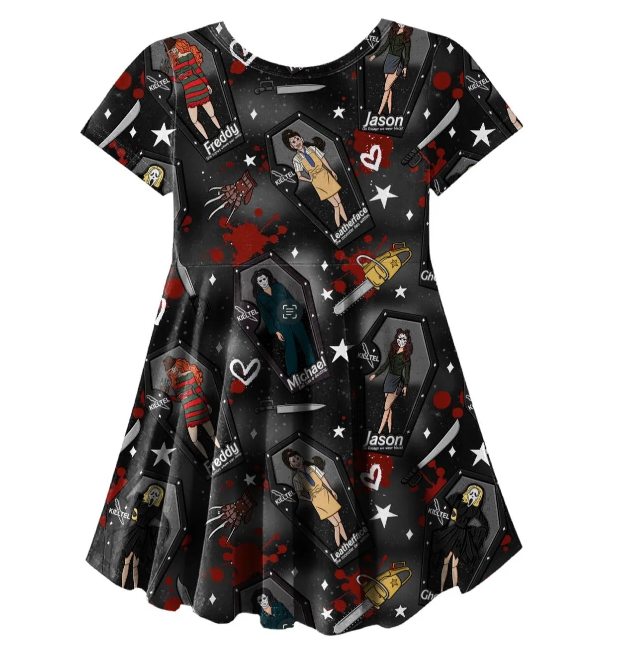 K!LL-TEL BLACK Skater Dress