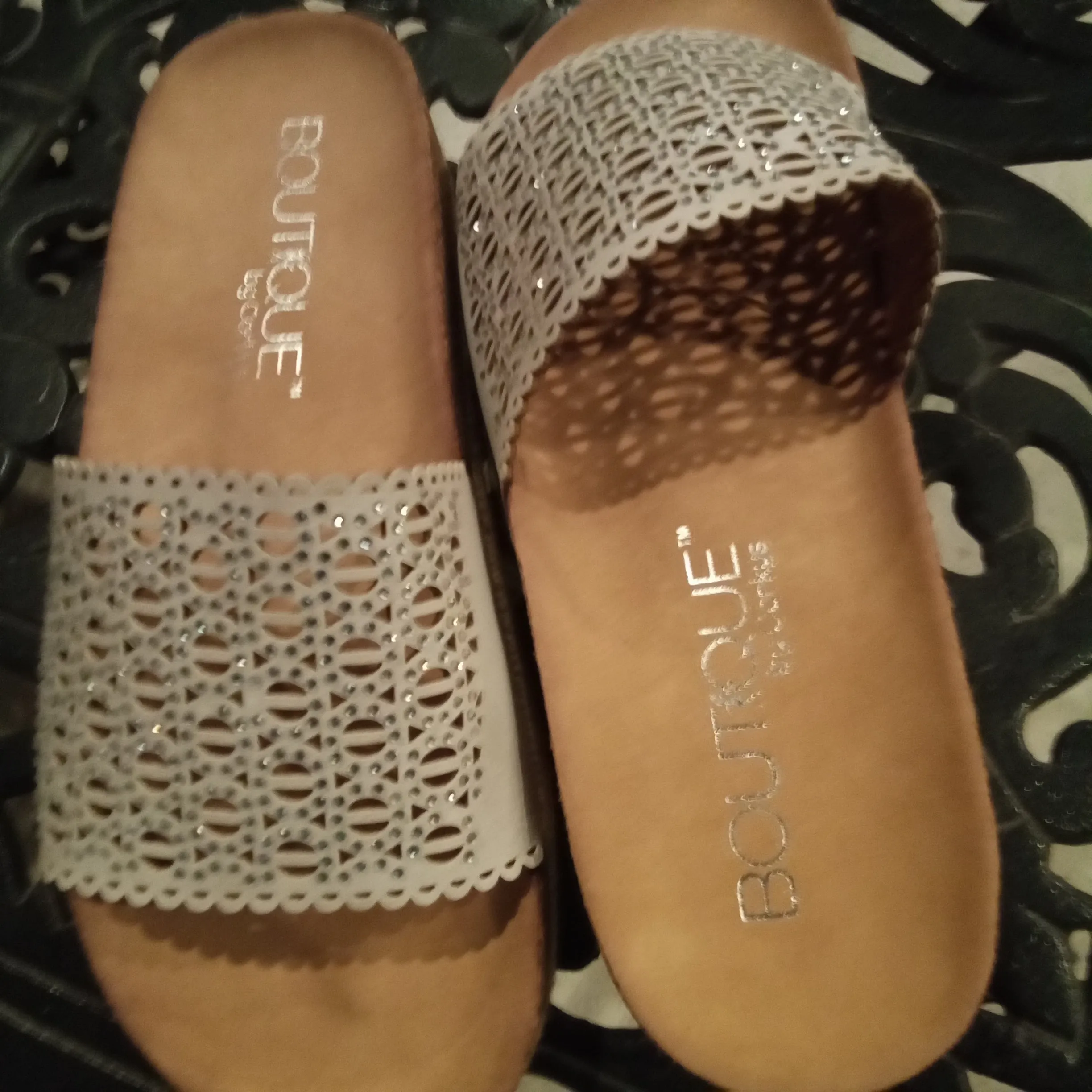 Laser Cut Slides with glitz | Boutique by Corkys - Elm