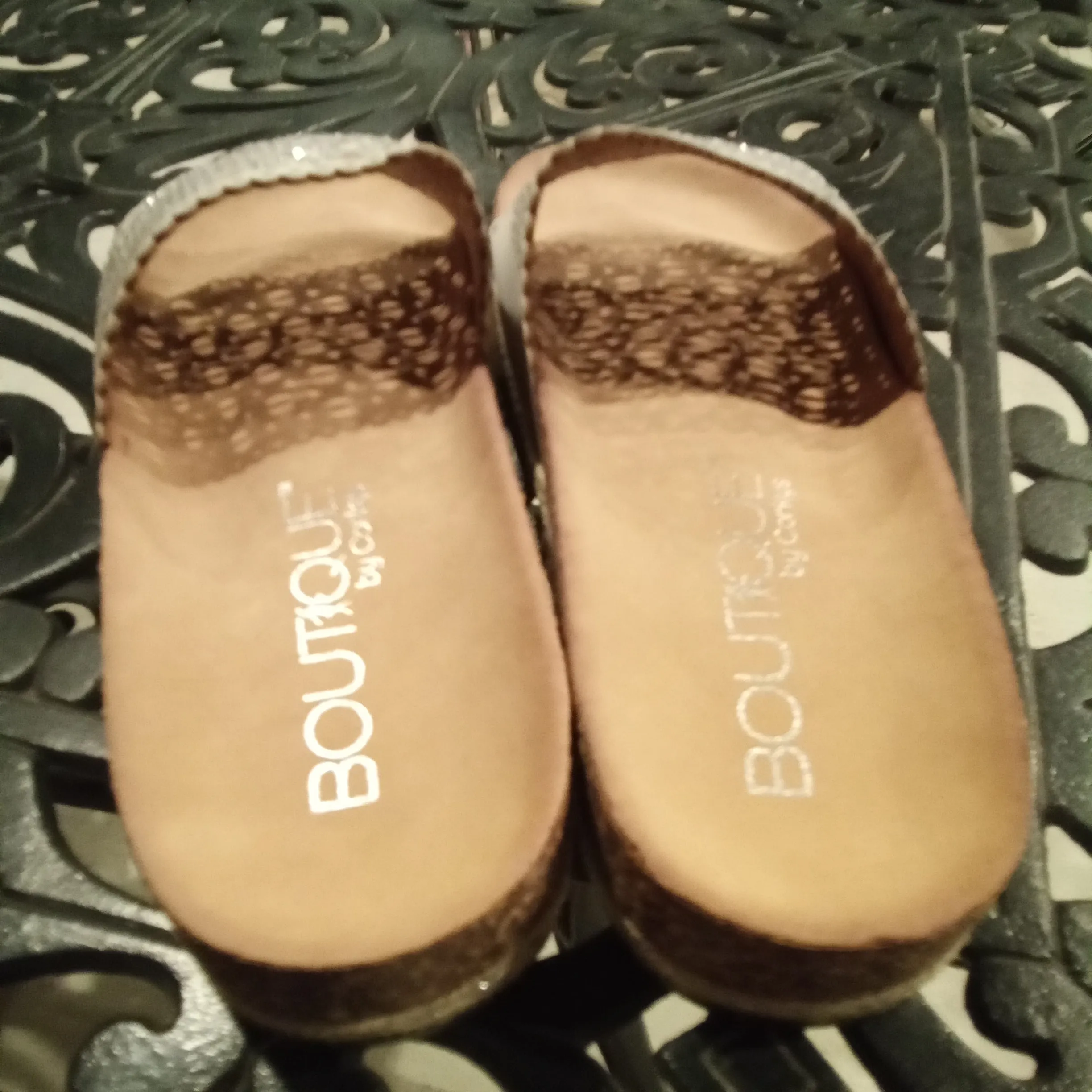 Laser Cut Slides with glitz | Boutique by Corkys - Elm