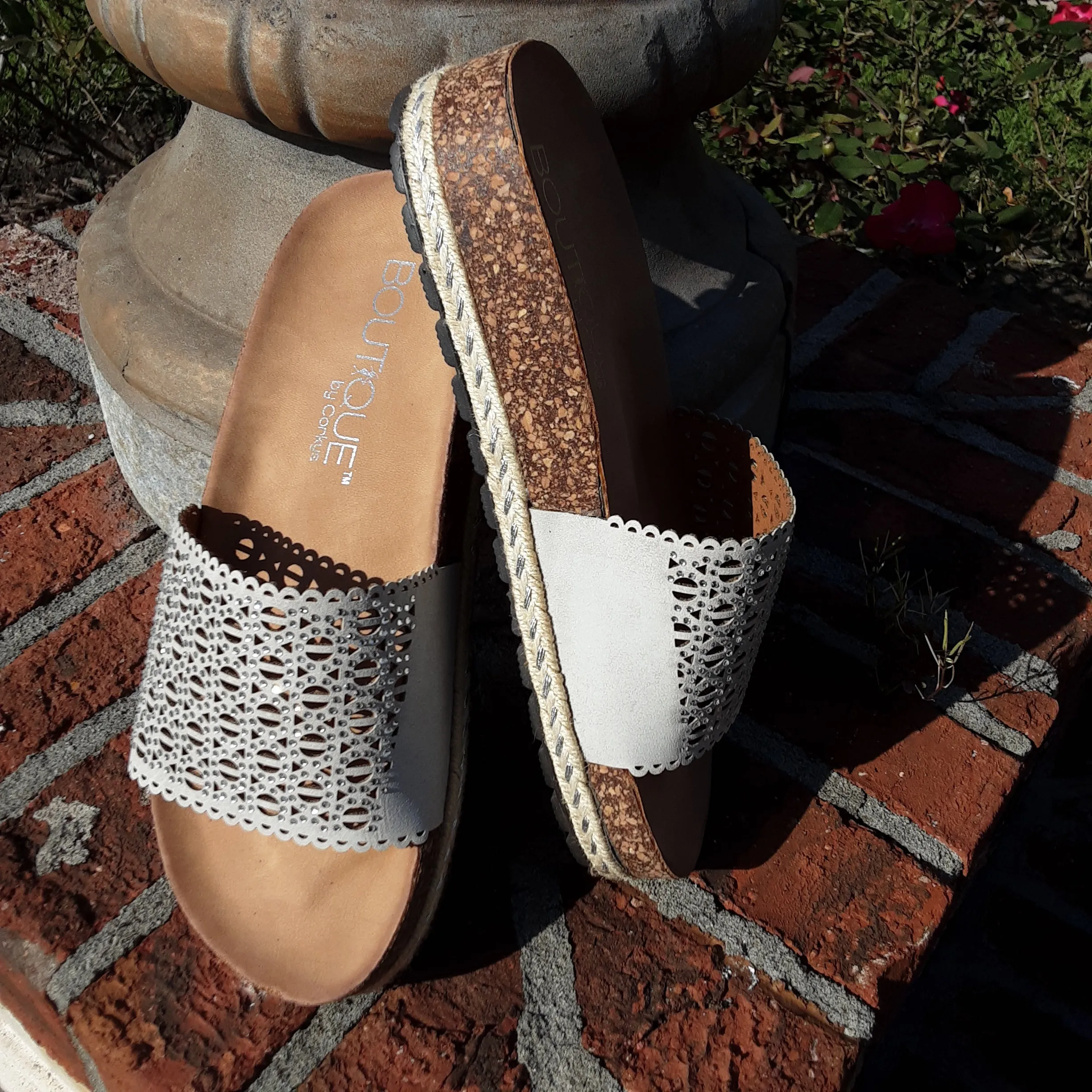 Laser Cut Slides with glitz | Boutique by Corkys - Elm