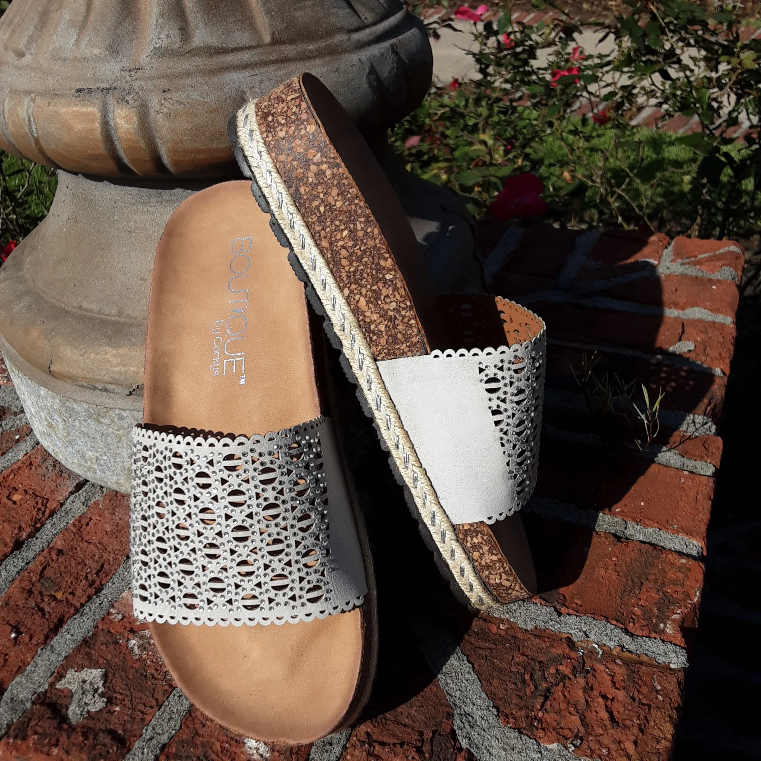 Laser Cut Slides with glitz | Boutique by Corkys - Elm