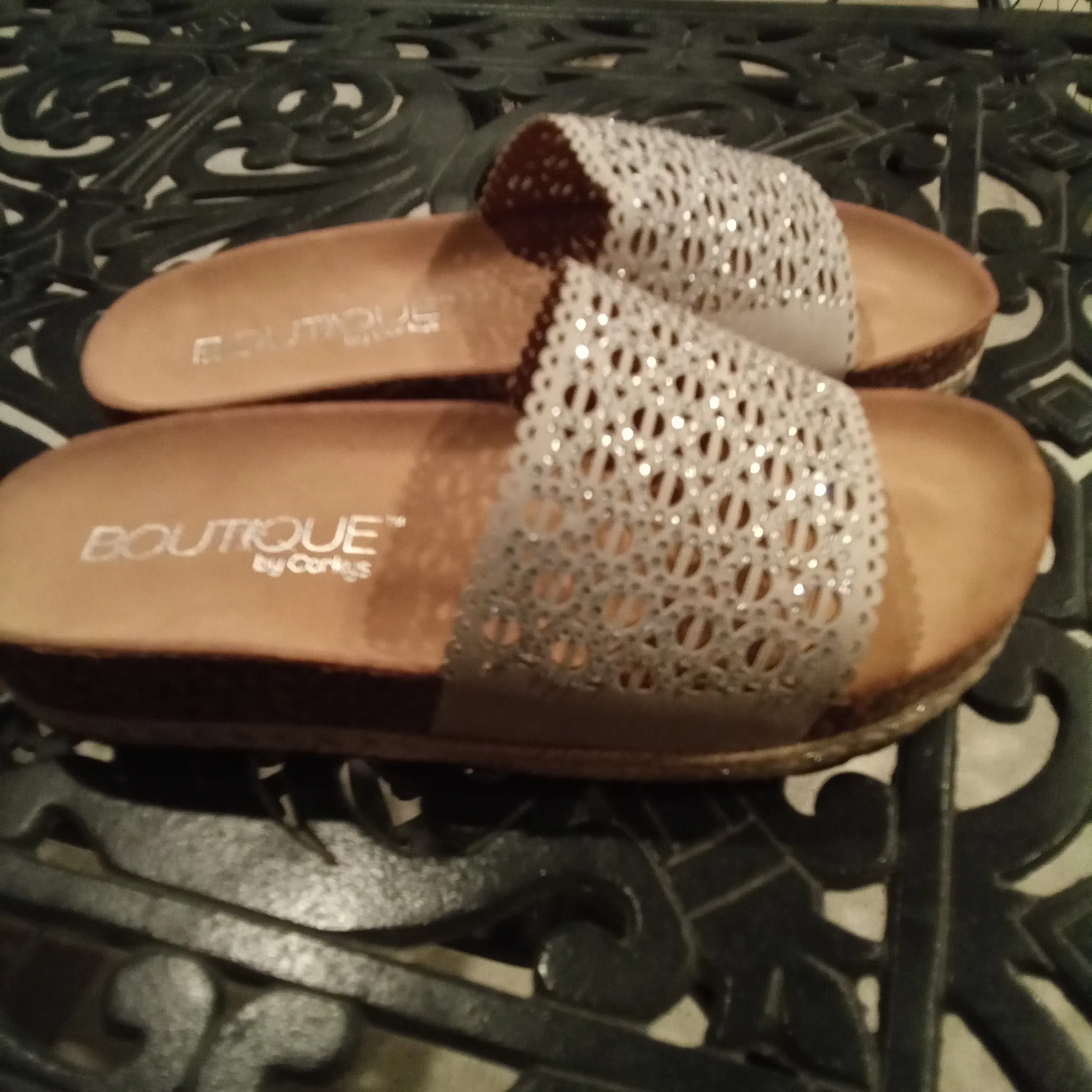 Laser Cut Slides with glitz | Boutique by Corkys - Elm