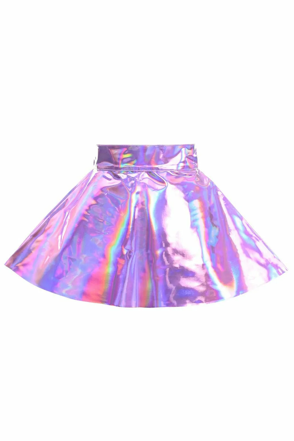 Lavender Hologram Skater Skirt