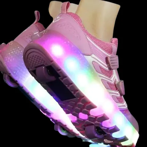 Led Roller Shoes Pink  | Kids Led Light Shoes  | Kids Led Light Roller Heel Wheel Shoes  | Led Light Shoes For Girls & Boys