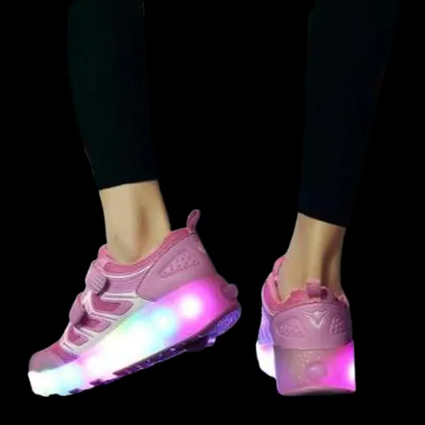 Led Roller Shoes Pink  | Kids Led Light Shoes  | Kids Led Light Roller Heel Wheel Shoes  | Led Light Shoes For Girls & Boys