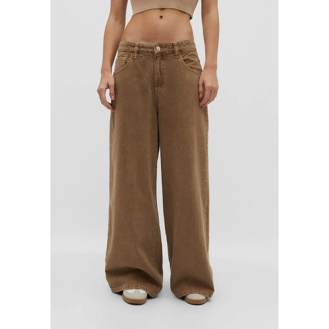 Light Brown Skater Wide Leg Jeans