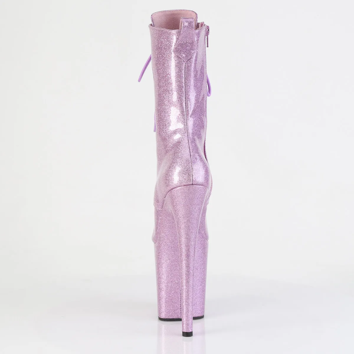 Lilac Glitter Peep Toe Pole Boots Flamingo-1041GP