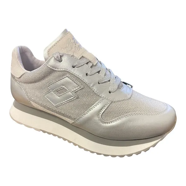 Lotto Leggenda scarpa sneakers da donna Wedgge Metal 217875 97V argento