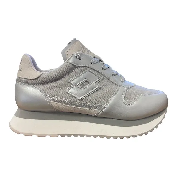 Lotto Leggenda scarpa sneakers da donna Wedgge Metal 217875 97V argento