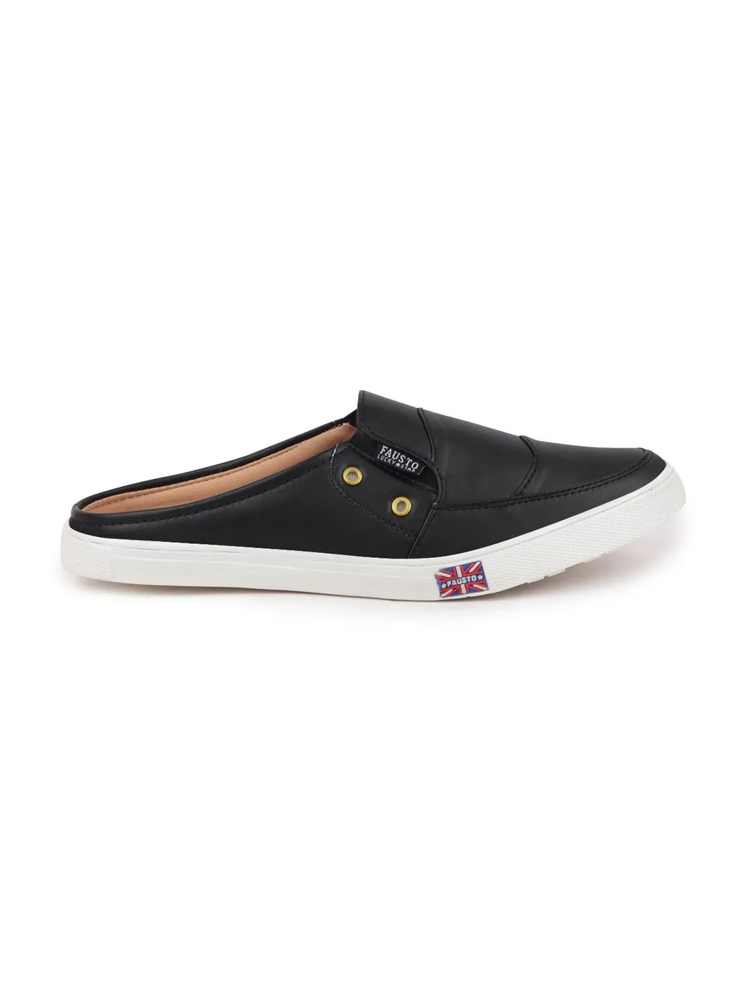 Men Black Casual Slip-On Shoes