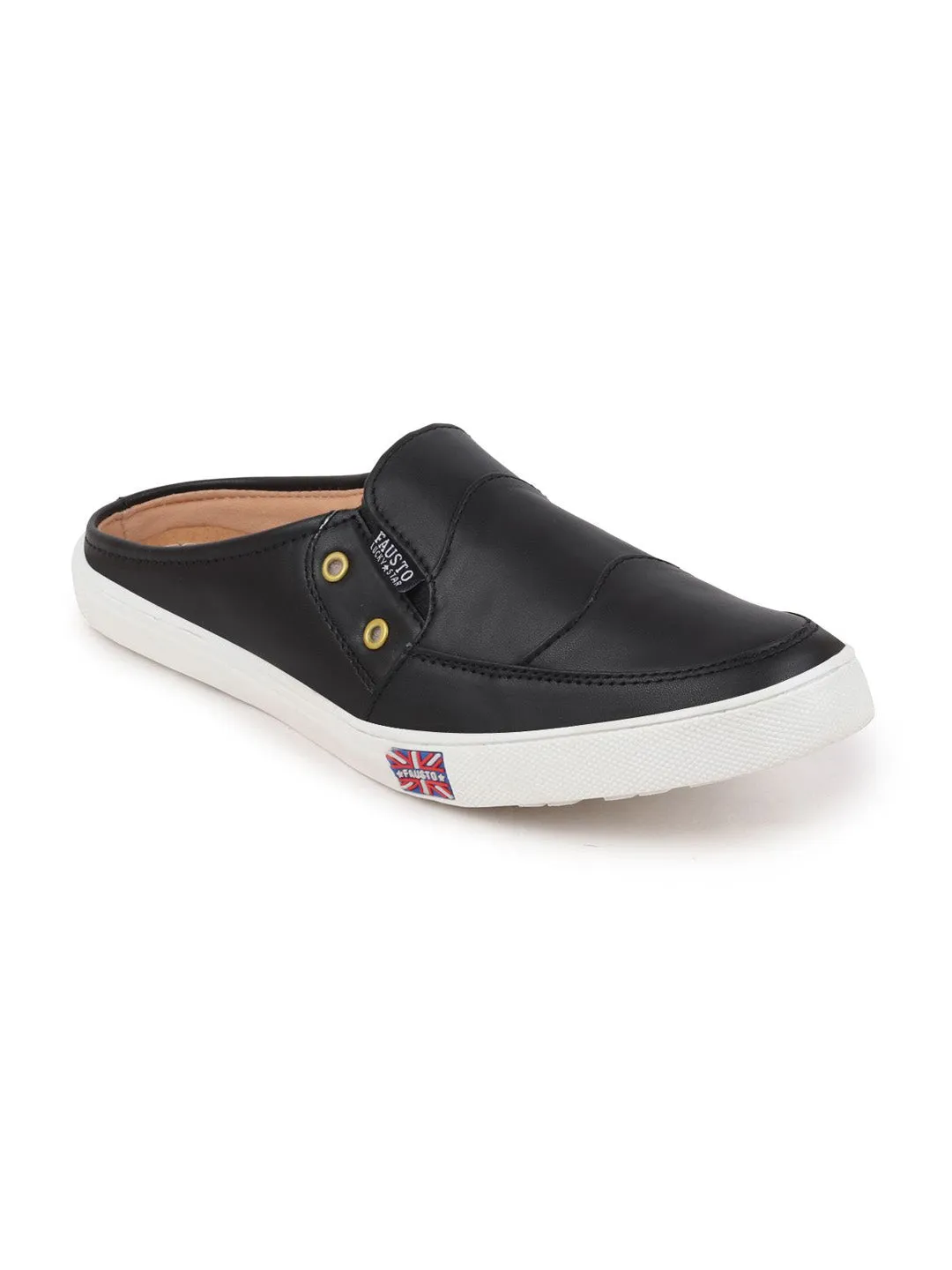 Men Black Casual Slip-On Shoes