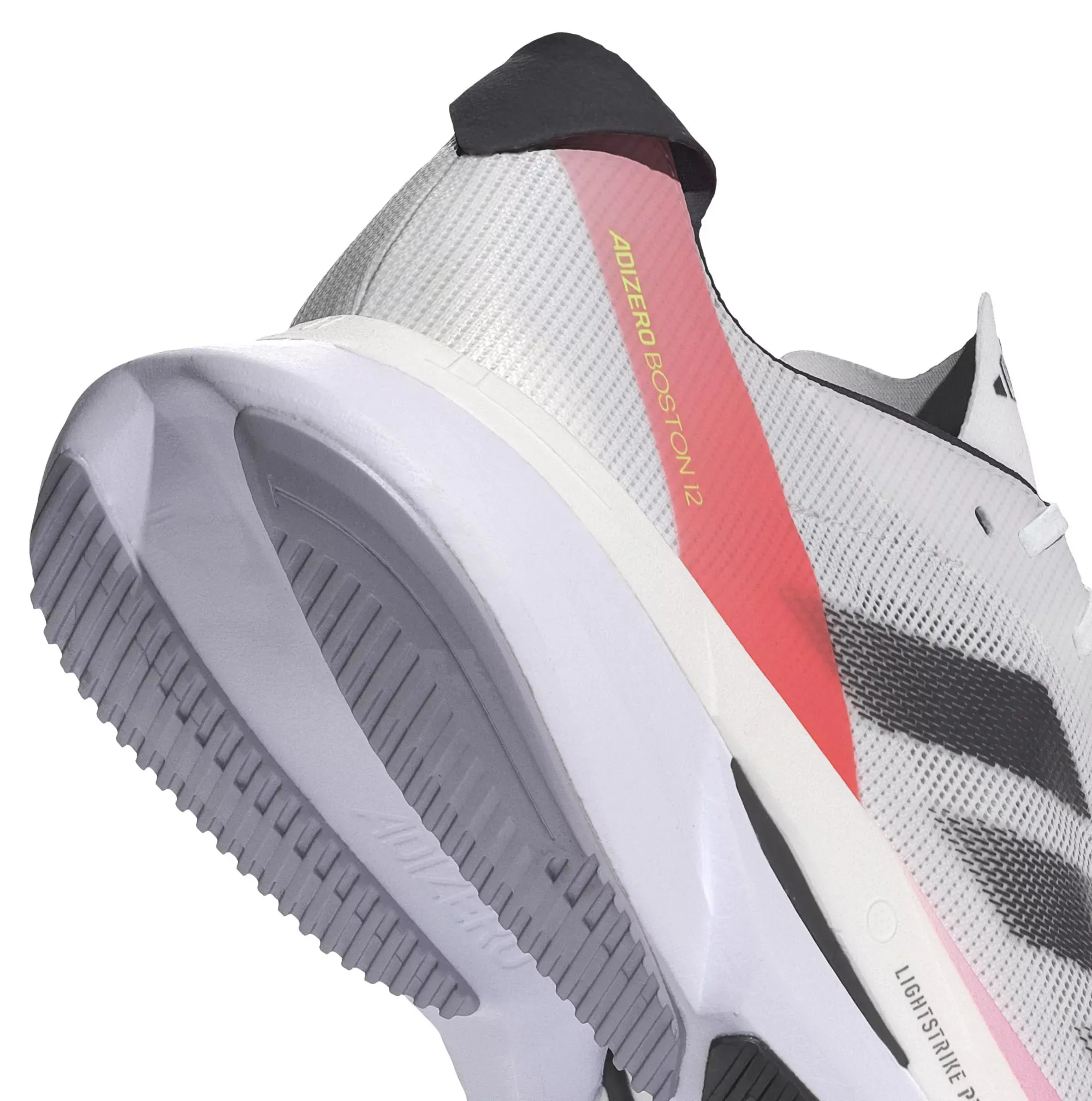 Men’s Adizero Boston 12 (Cloud White/Aurora Met/Solar Red)