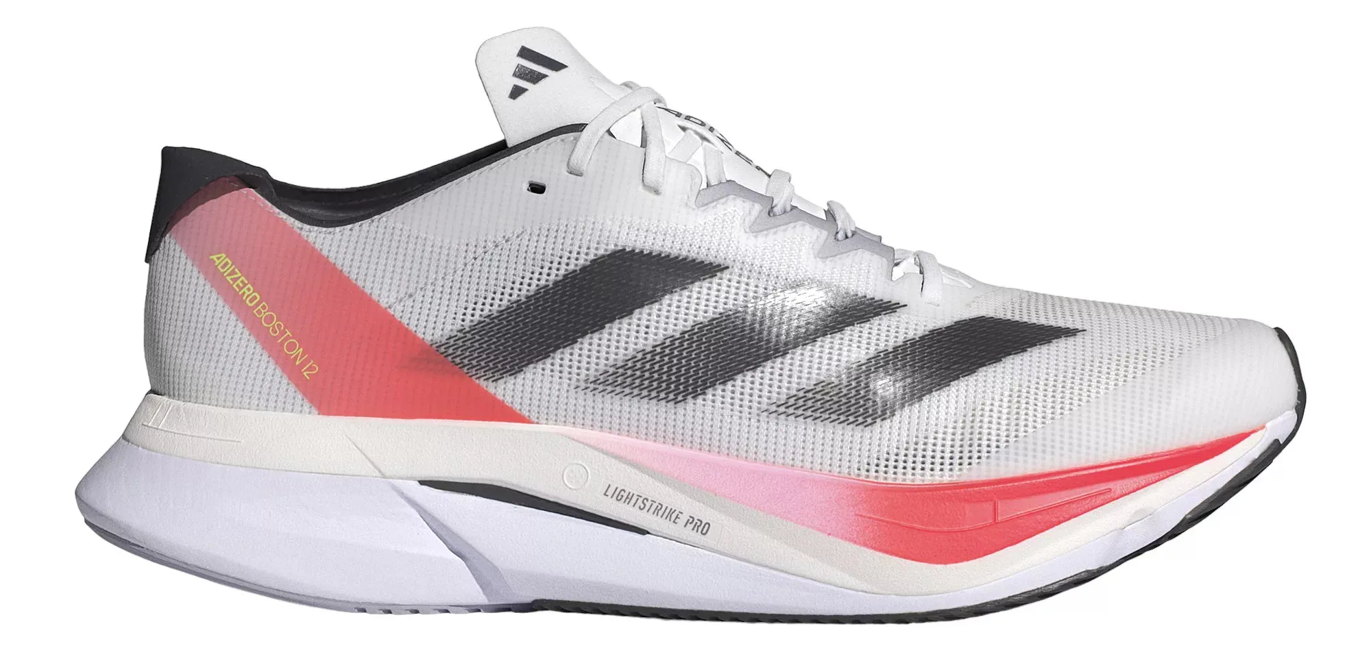 Men’s Adizero Boston 12 (Cloud White/Aurora Met/Solar Red)