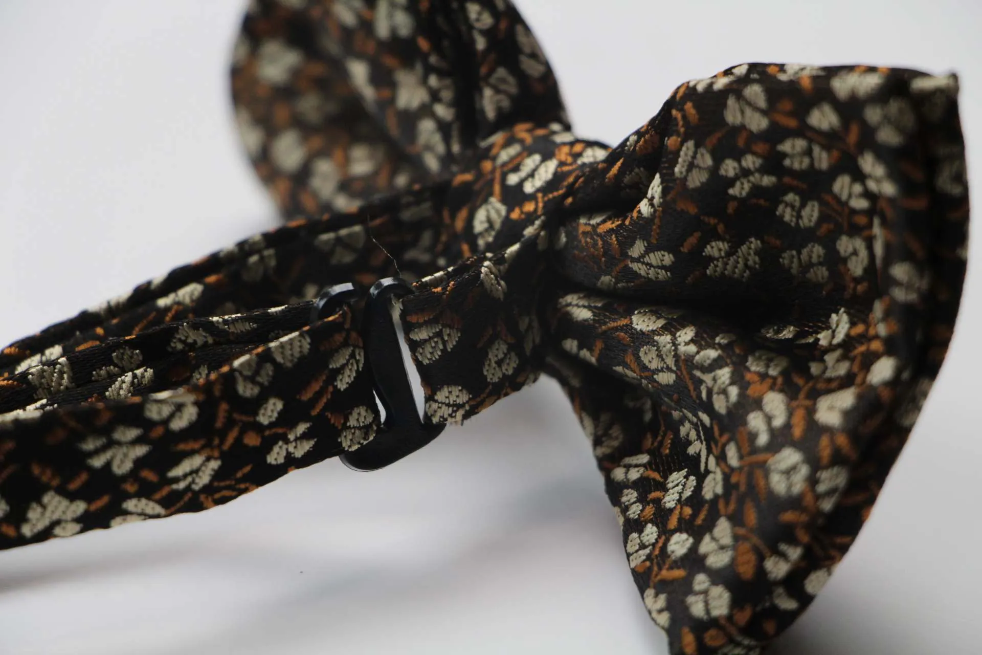 Mens Brown Floral Patterned Bow Tie