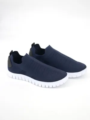 Men's Textured Slip On Shoes,Navy