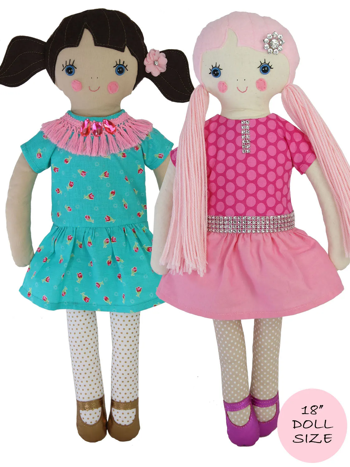 MILLY: 18 inch Doll Pattern - Fabric Doll Pattern, Rag Doll Pattern (T1204)