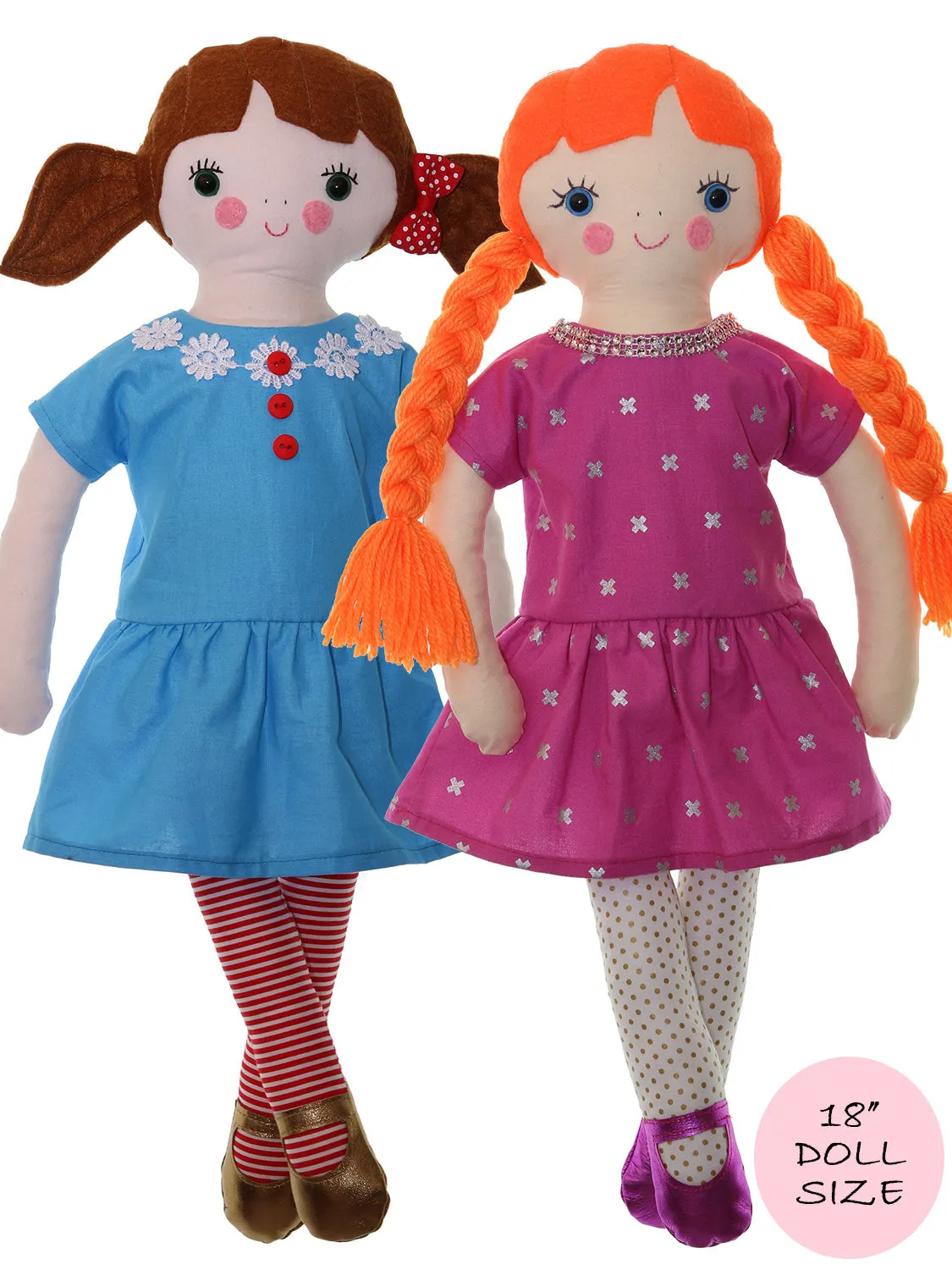 MILLY: 18 inch Doll Pattern - Fabric Doll Pattern, Rag Doll Pattern (T1204)