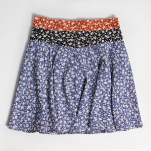 Mixed Media Floral Skater Skirt