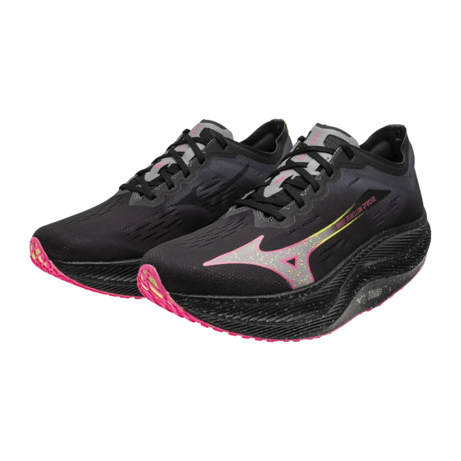 Mizuno Wave Rebellion Pro 2 Men's Running Shoes-Black/Silver/Pink/Tetra-AW24