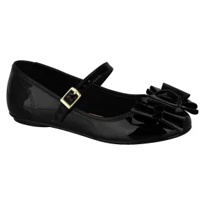 Molekinha 2083-991 Girls Mary-Jane Flat in Black Patent