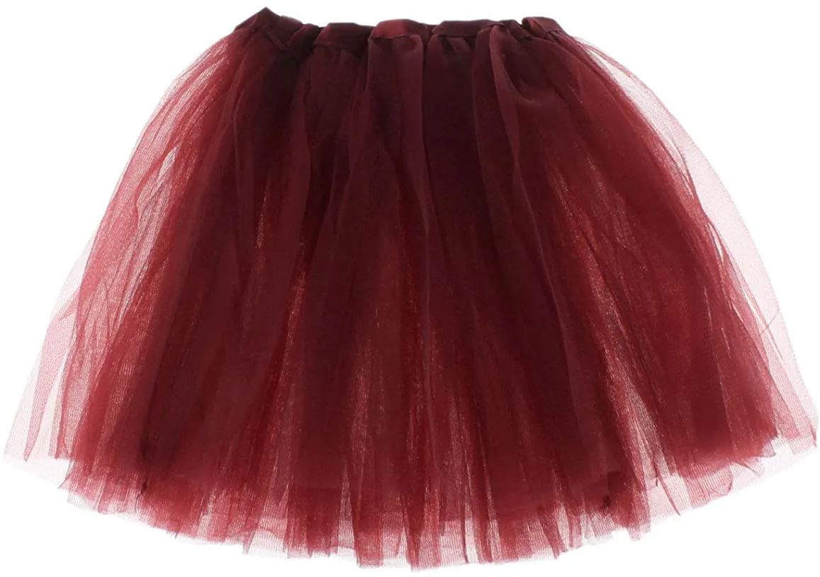 My Lello Adult Tutu Skirt, Classic Elastic 3 Layer Tulle Tutu for Women and Teens