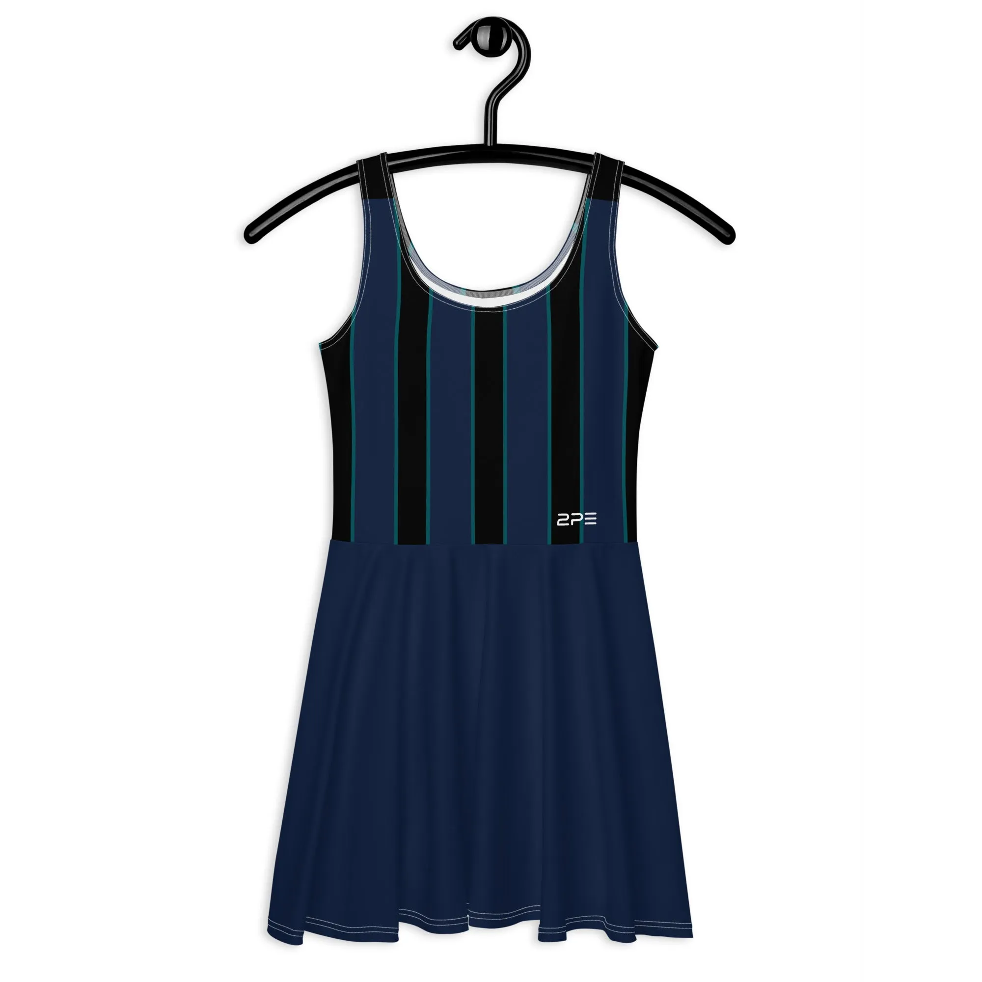 Navy and Black Stripes Tennis Dress