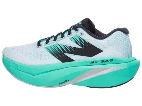 New Balance | FuelCell SuperComp Trainer v3 | Women's | White/Cyber Jade/Silver Metallic/Deep Sea