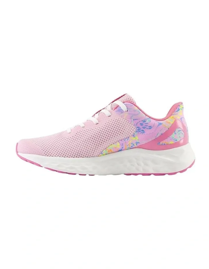 NEW BALANCE JUNIOR ARISHI V4 RASBERRY PINK/WHITE RUNNING SHOE