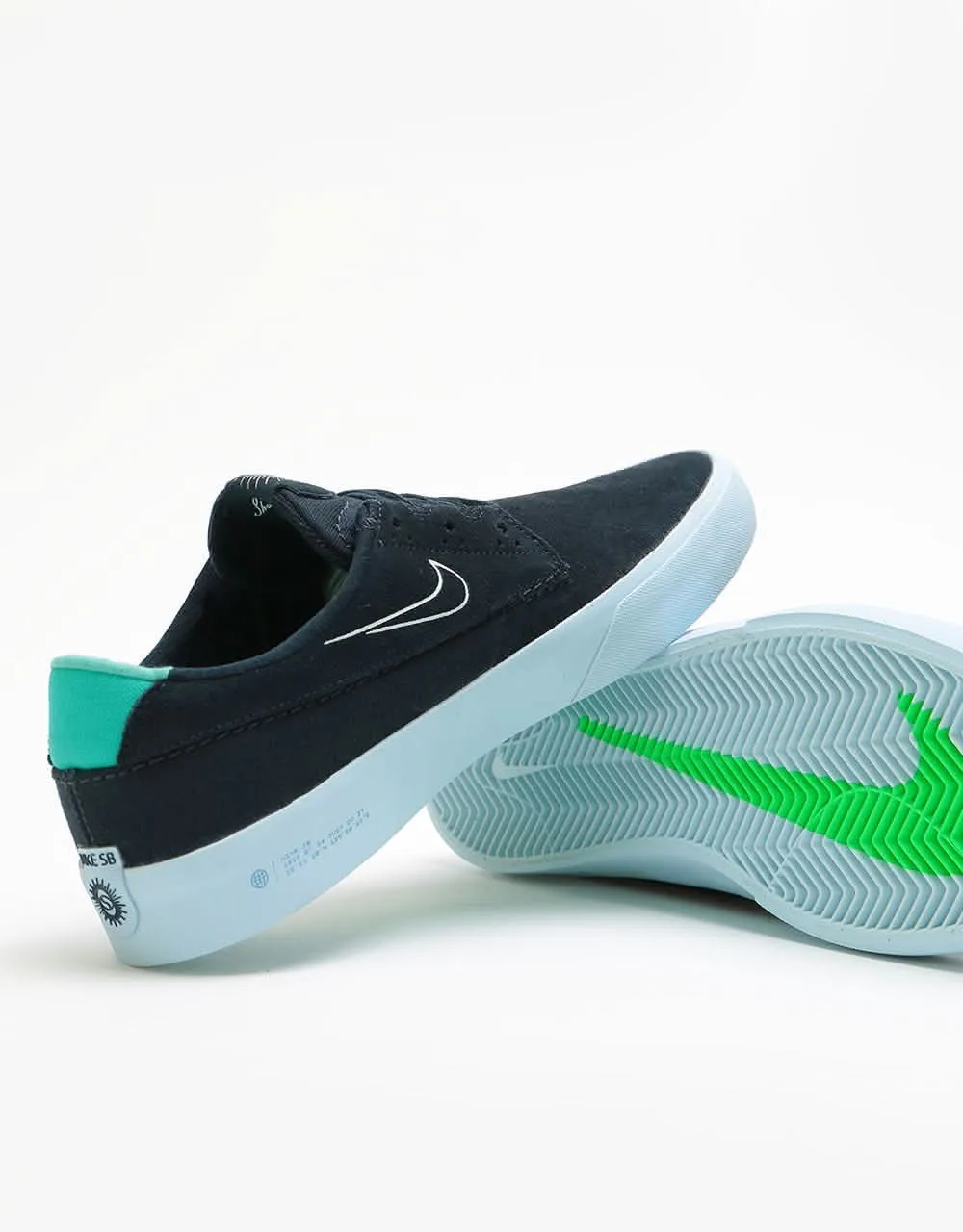 Nike SB Shane T Skate Shoes - Dark Obsidian/White-Hyper Jade