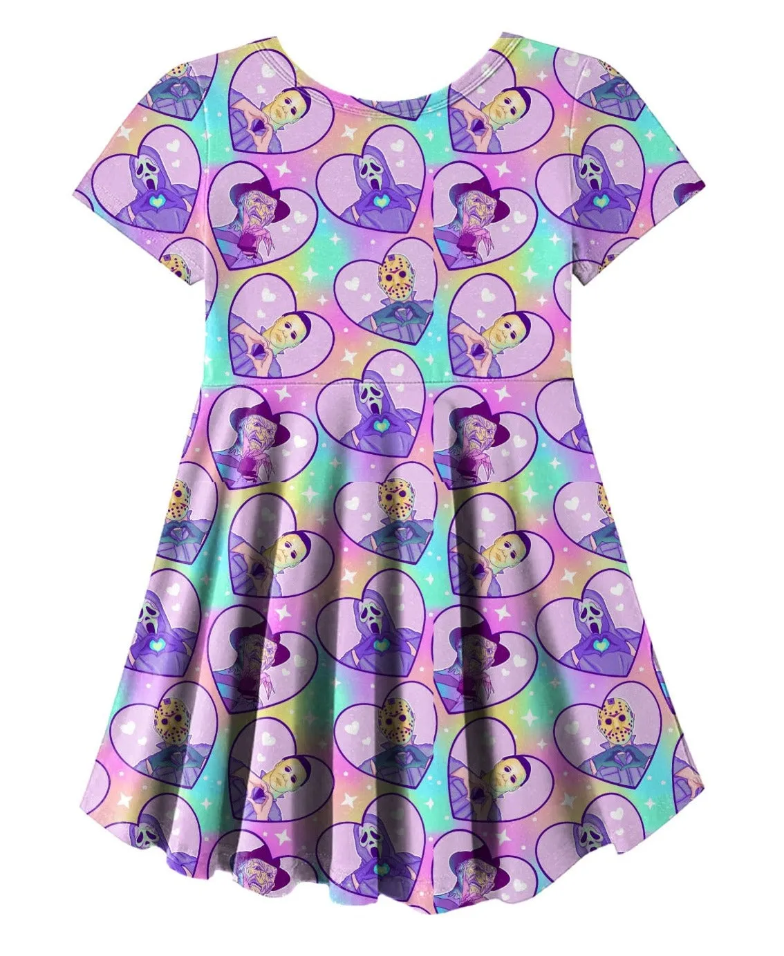 Pastel Hearts Horror Skater Dress