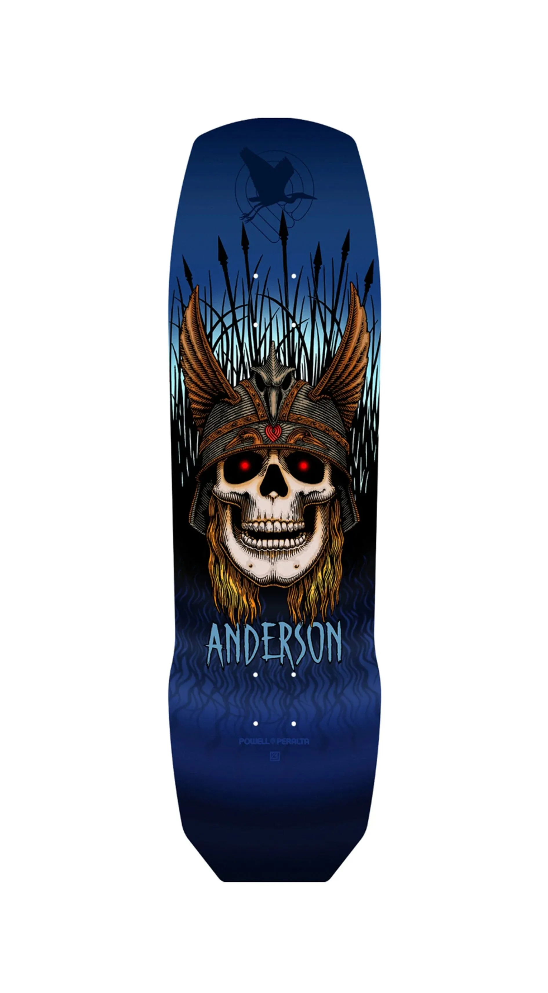 Powell Peralta Anderson Heron Skull 9.13 x 32.8  Skateboard Deck- Tabla