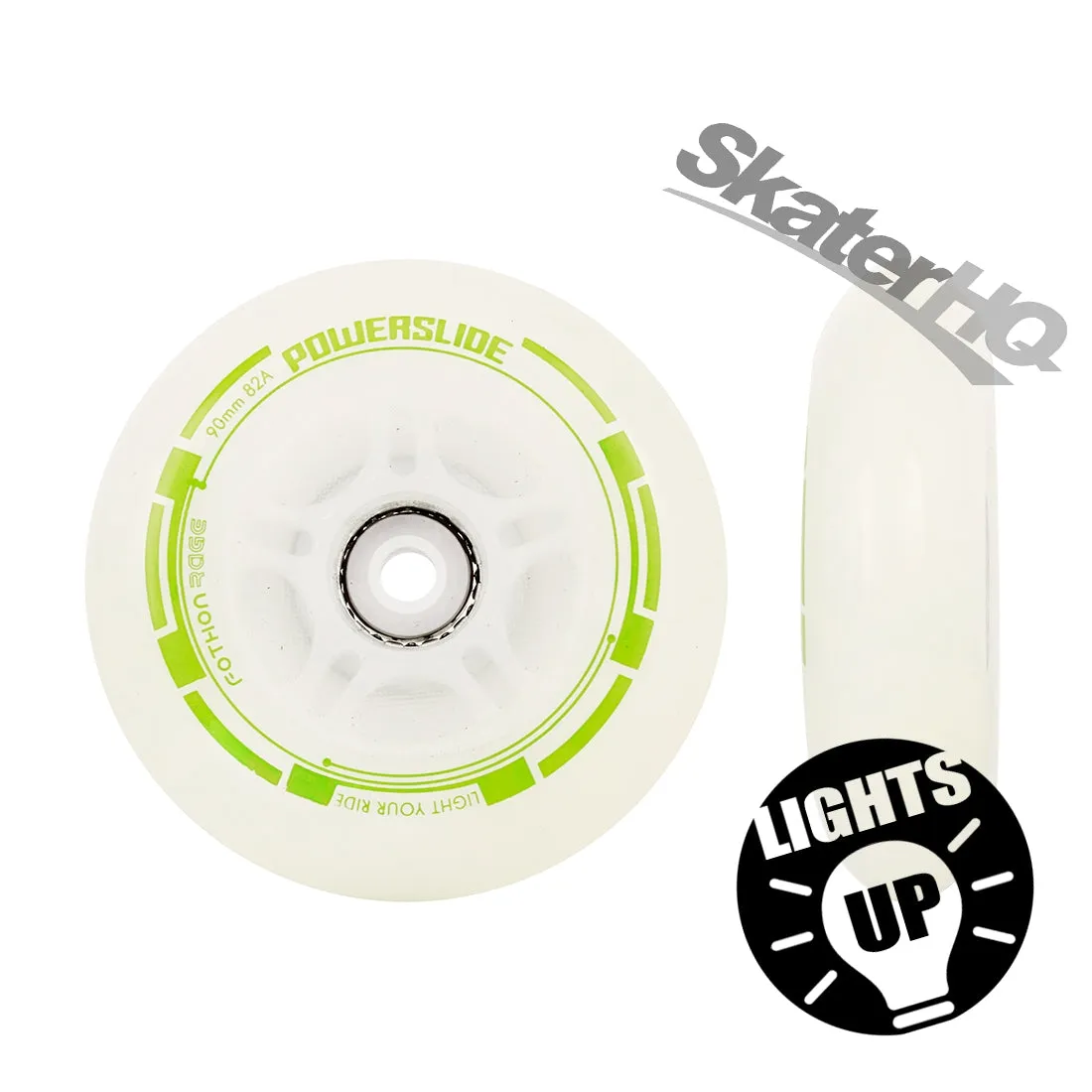 Powerslide Fothon Rage LED Green 90mm 4pk