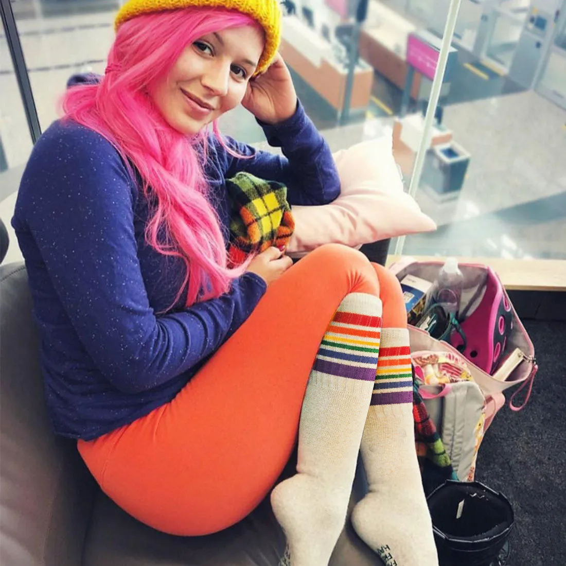 Pride Tube Socks - Happy