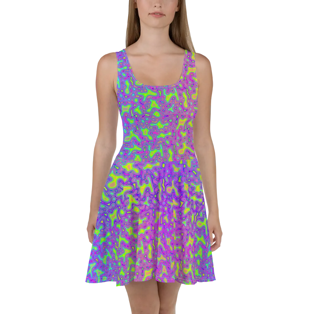 Psychedelic Mess Skater Dress