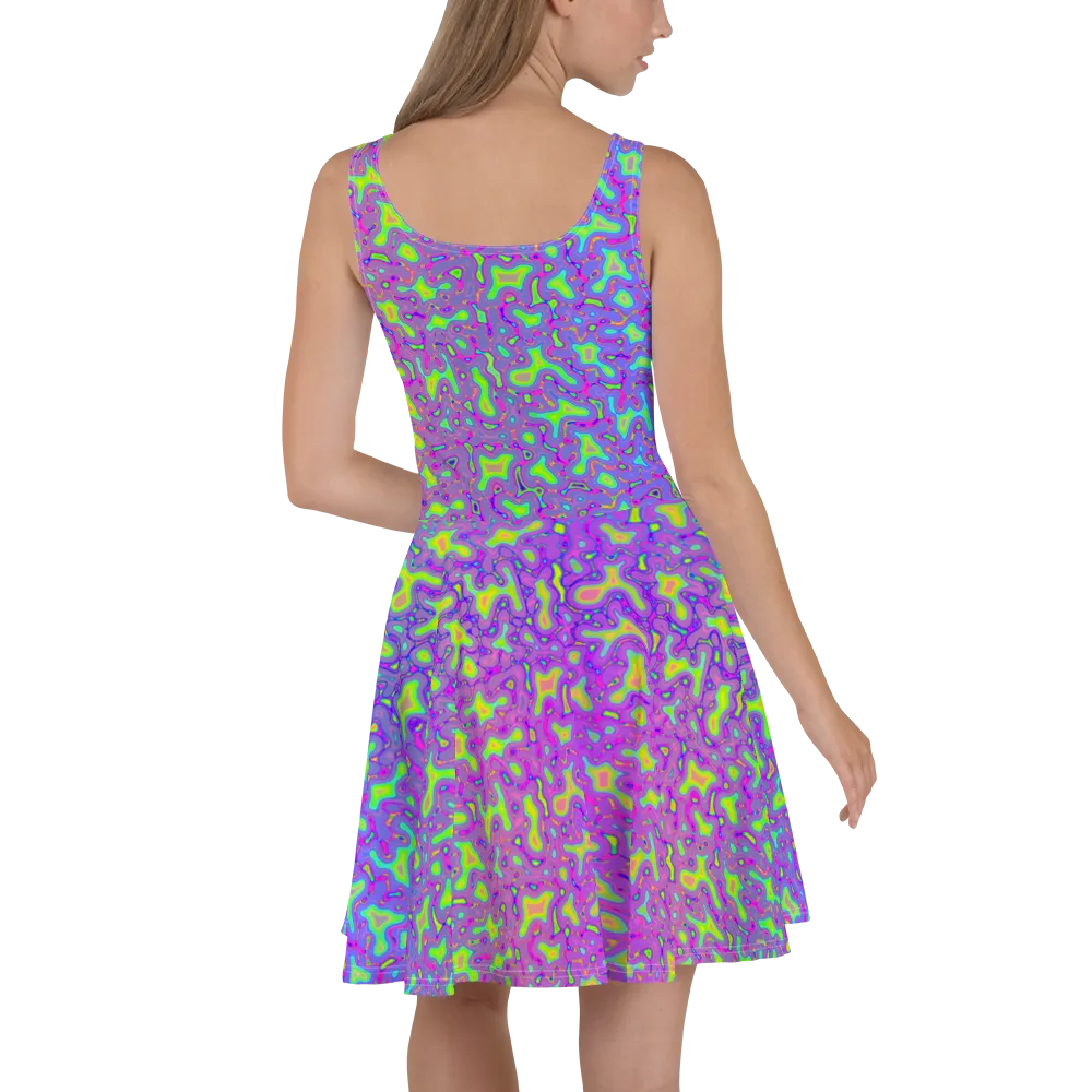 Psychedelic Mess Skater Dress