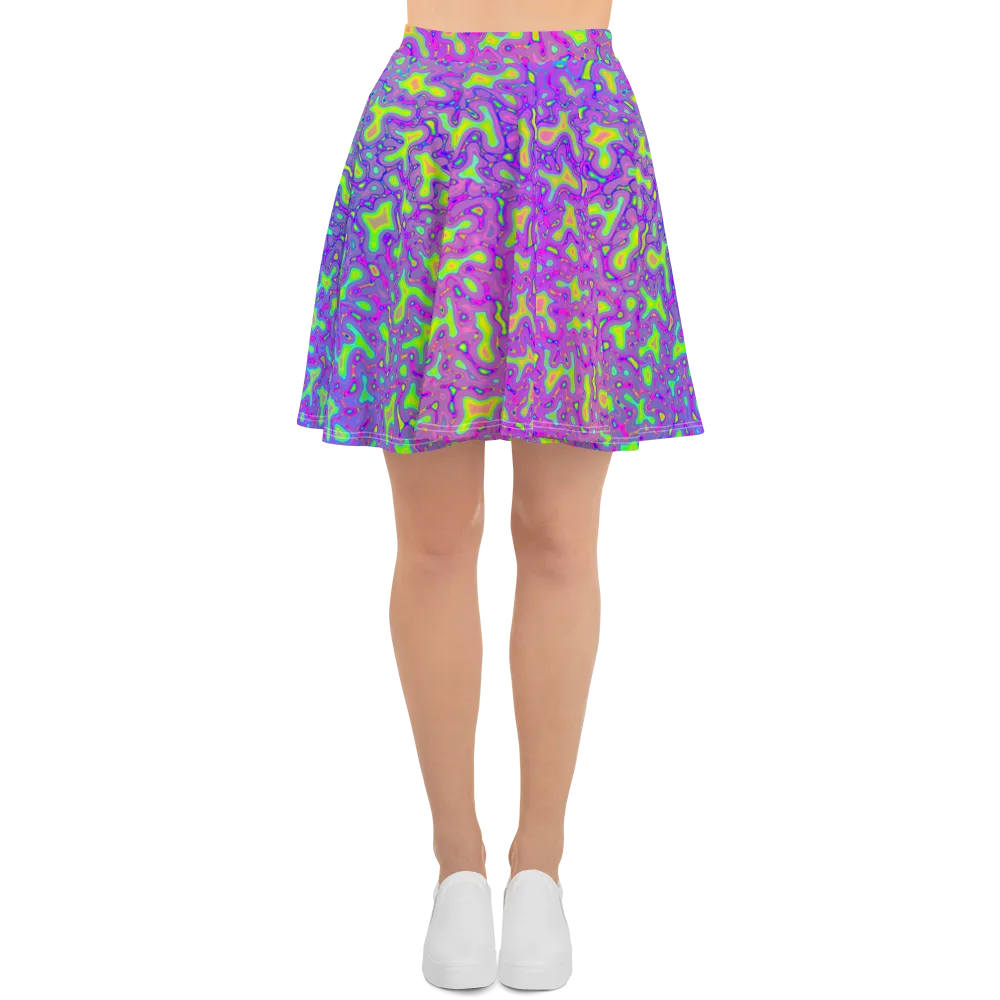 Psychedelic Mess Skater Skirt