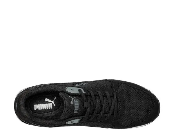 Puma Men's 643185 Front Side Black Gray Low Composite Safety Toe Metal Free Work Shoes